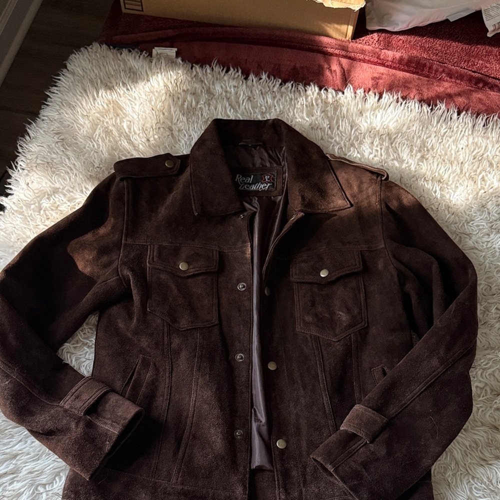 Genuine Leather Brown Suede Jacket